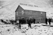 Distribution à grande échelle, partout sur le continent, du Dawson Daily afin de diffuser les dernières nouvelles à propos des explorations minières.